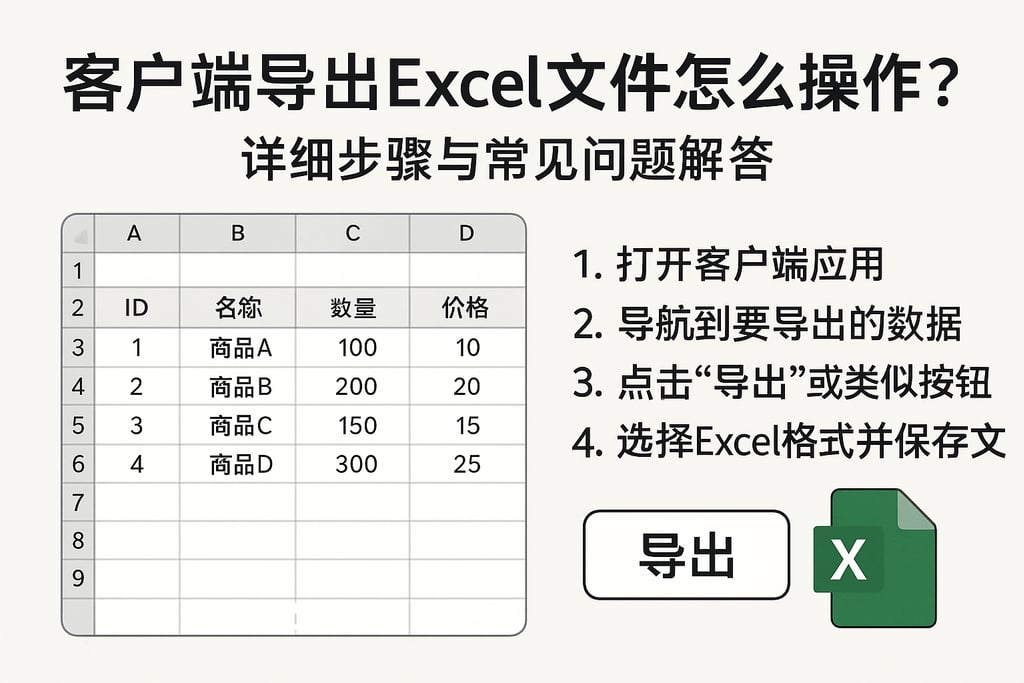 客户端导出excel文件怎么操作？详细步骤与常见问题解答