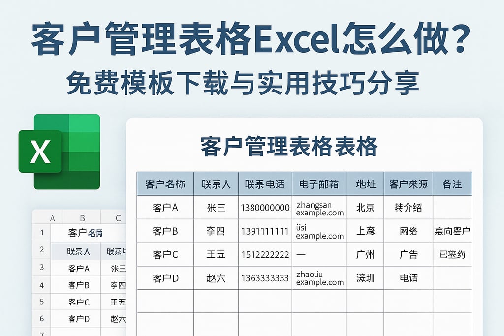 客户管理表格excel怎么做？免费模板下载与实用技巧分享