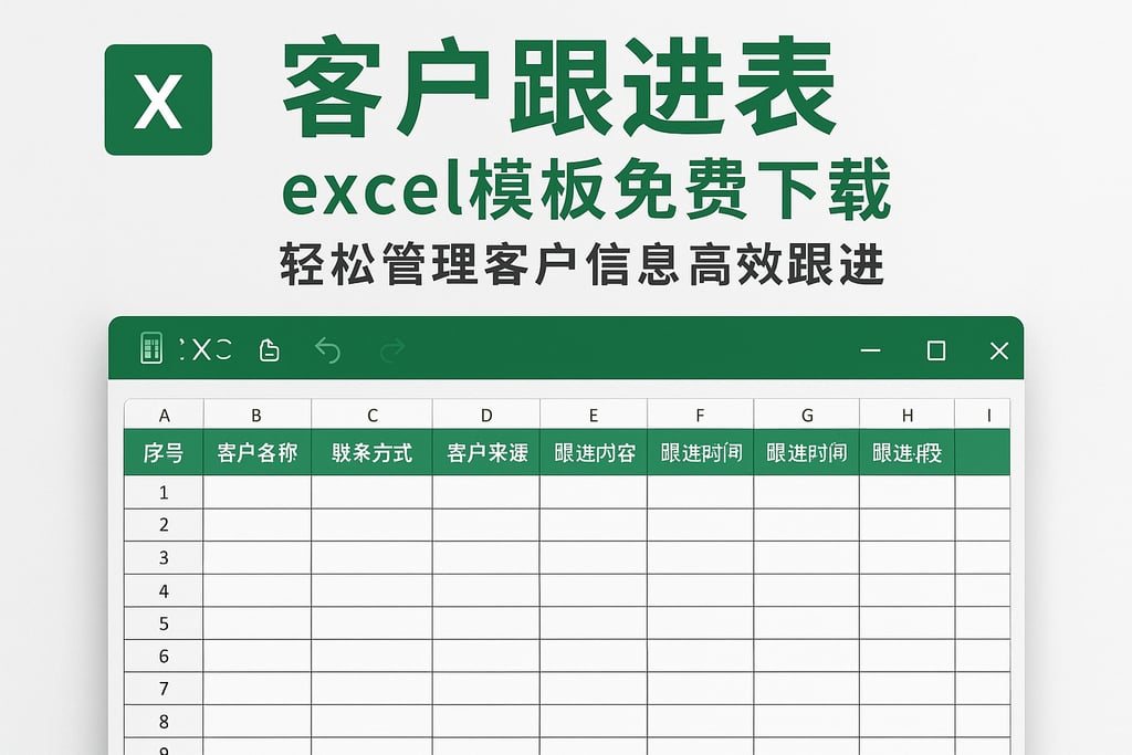 客户跟进表excel模板免费下载，轻松管理客户信息高效跟进