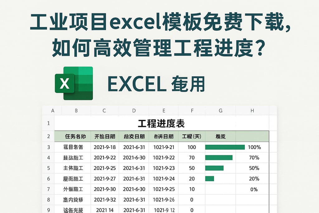 工业项目excel模板免费下载，如何高效管理工程进度？