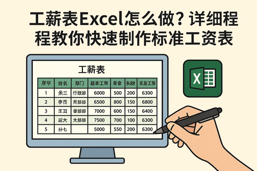 工薪表excel怎么做？详细教程教你快速制作标准工资表