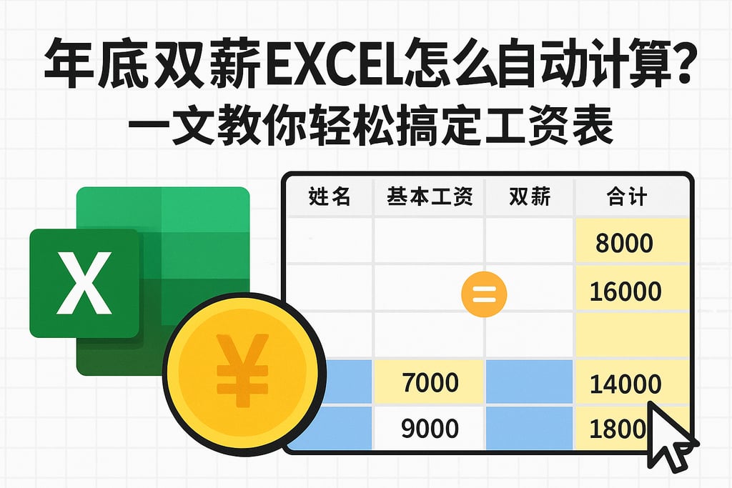 年底双薪excel怎么自动计算？一文教你轻松搞定工资表