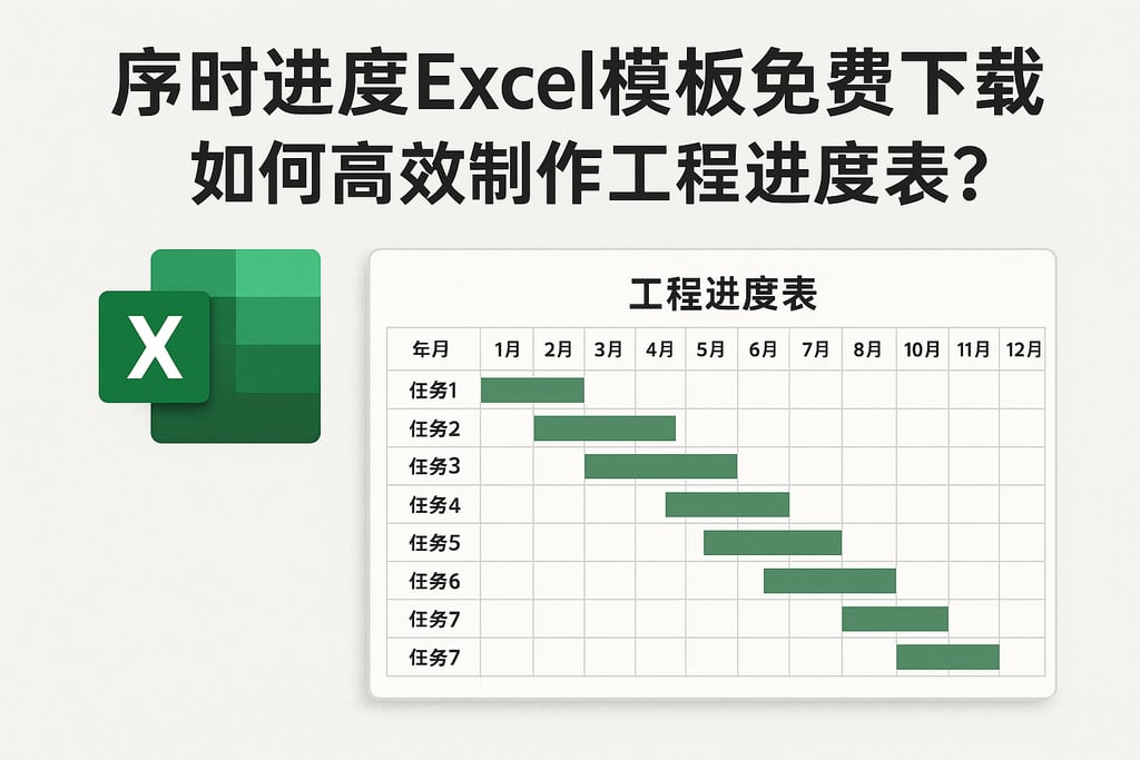 序时进度excel模板免费下载，如何高效制作工程进度表？