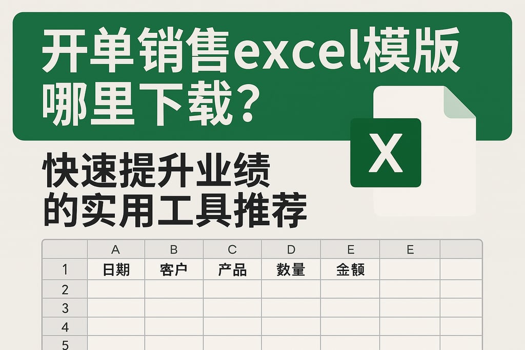 开单销售excel模板哪里下载？快速提升业绩的实用工具推荐
