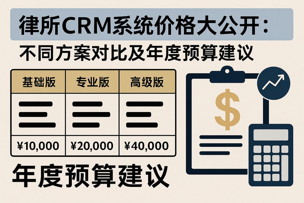 律所CRM系统价格大公开：不同方案对比及年度预算建议