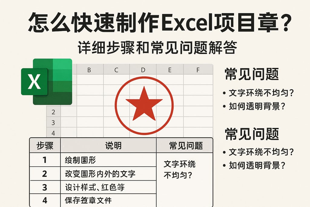 怎么快速制作excel项目章？详细步骤和常见问题解答