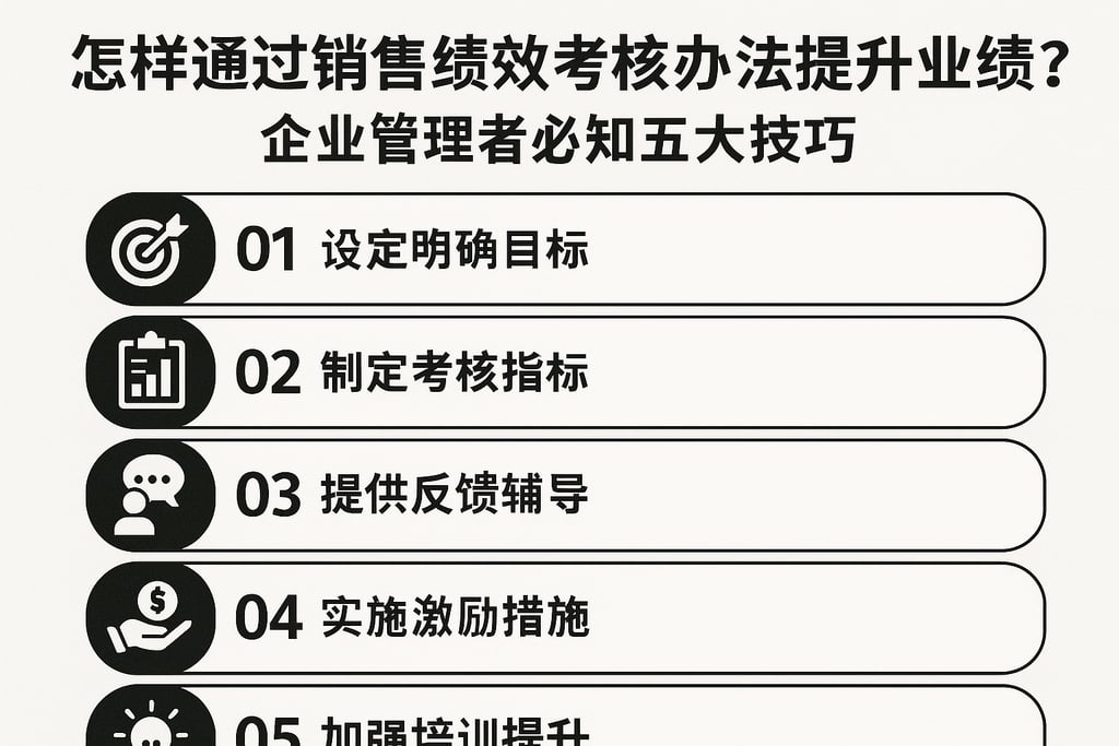 怎样通过销售绩效考核办法提升业绩？企业管理者必知五大技巧