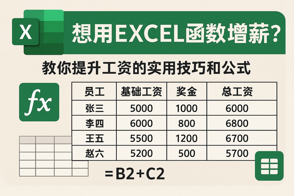 想用excel函数增薪？教你提升工资的实用技巧和公式