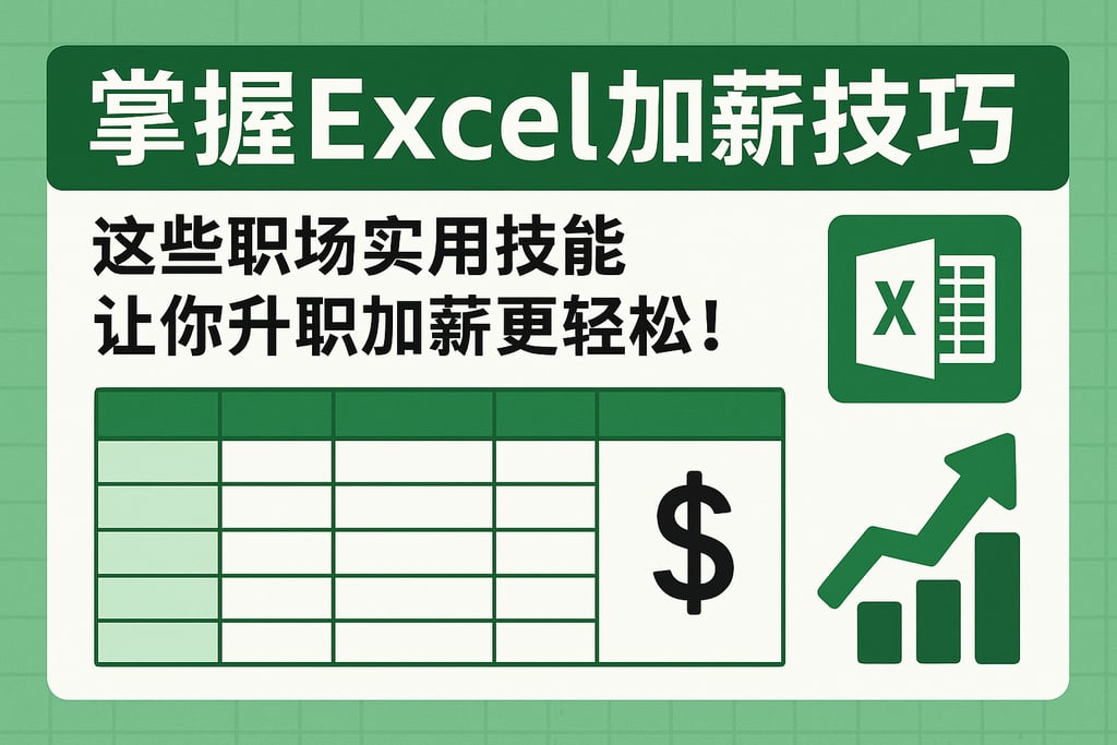 掌握excel加薪技巧，这些职场实用技能让你升职加薪更轻松！