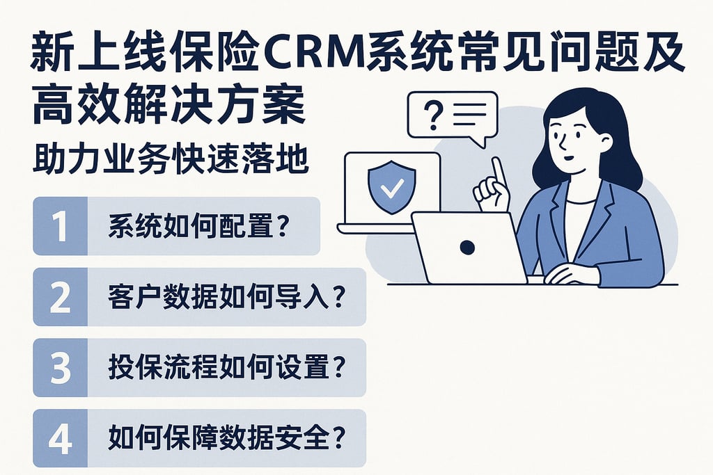 新上线保险CRM系统常见问题及高效解决方案，助力业务快速落地