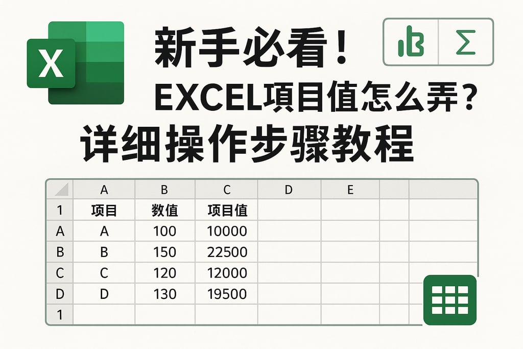 新手必看！excel项目值怎么弄？详细操作步骤教程