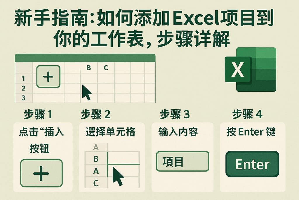 新手指南：如何添加excel项目到你的工作表，步骤详解