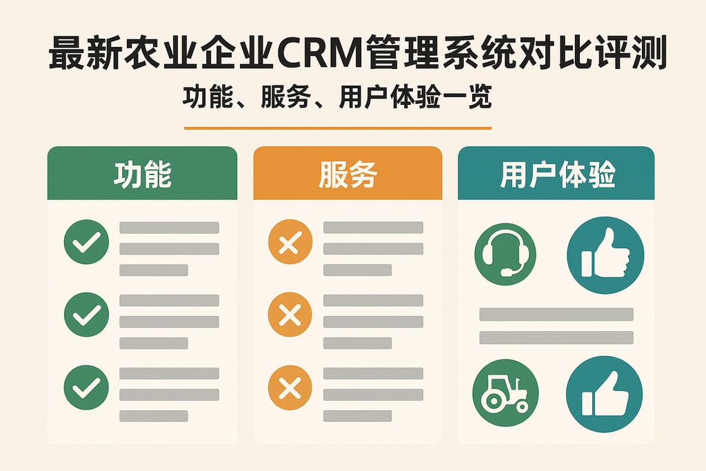 最新农业企业CRM管理系统对比评测：功能、服务、用户体验一览
