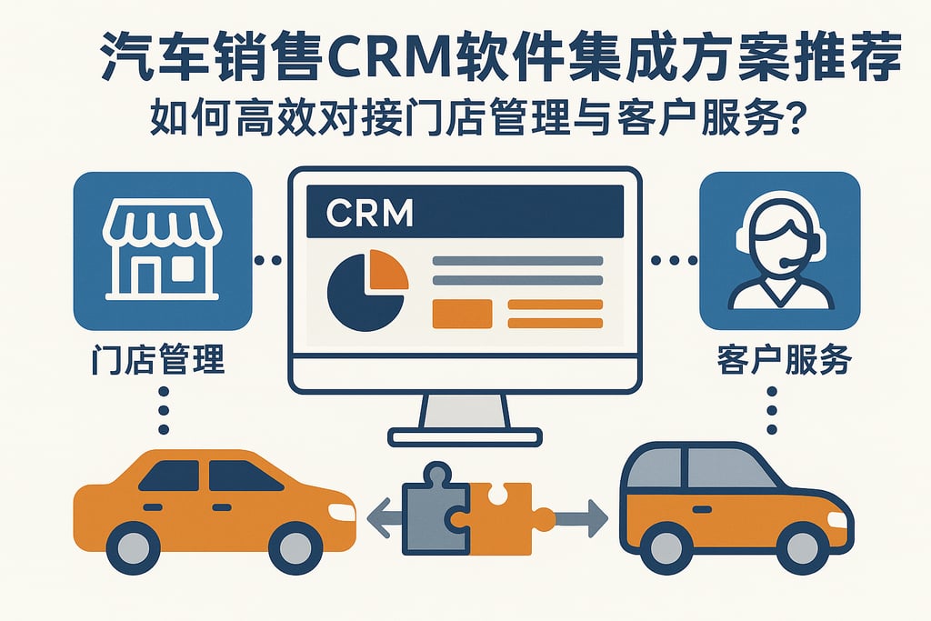 汽车销售CRM软件集成方案推荐，如何高效对接门店管理与客户服务？