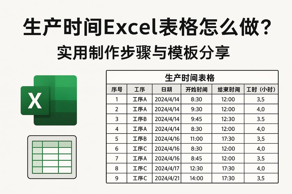 生产时间excel表格怎么做？实用制作步骤与模板分享
