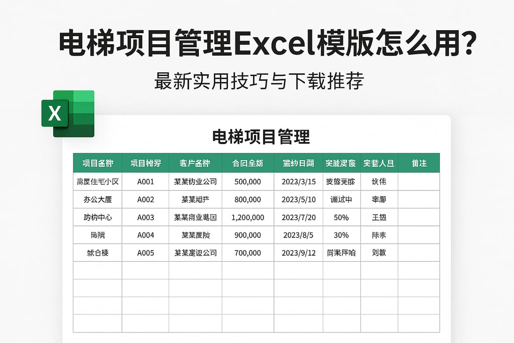 电梯项目管理excel模板怎么用？最新实用技巧与下载推荐
