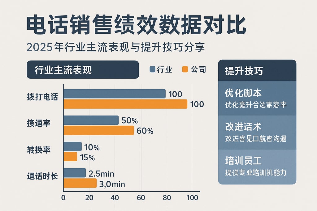 电话销售绩效数据对比，2025年行业主流表现与提升技巧分享