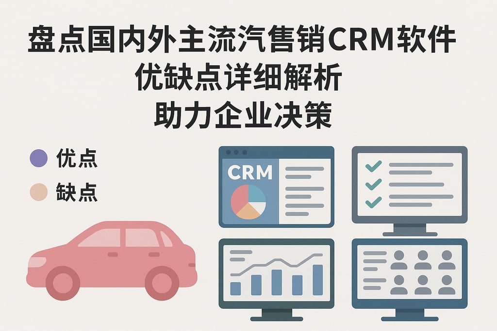 盘点国内外主流汽车销售CRM软件，优缺点详细解析，助力企业决策