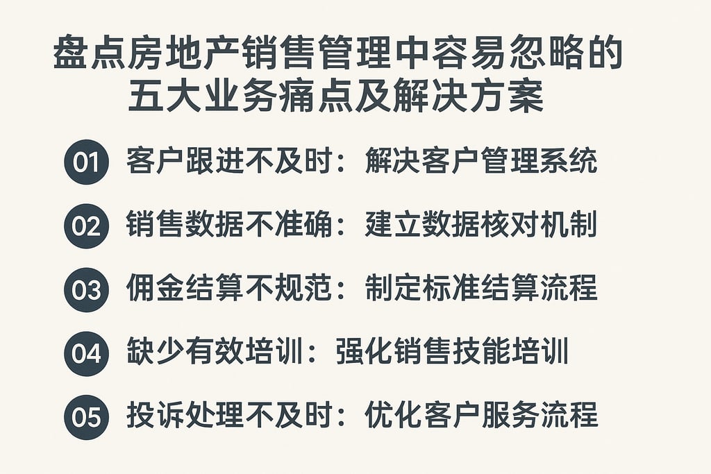 盘点房地产销售管理中容易忽略的五大业务痛点及解决方案