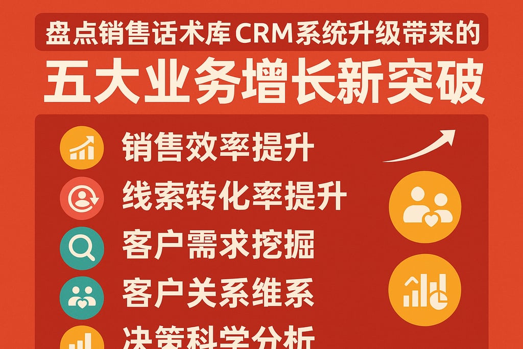 盘点销售话术库CRM系统升级带来的五大业务增长新突破