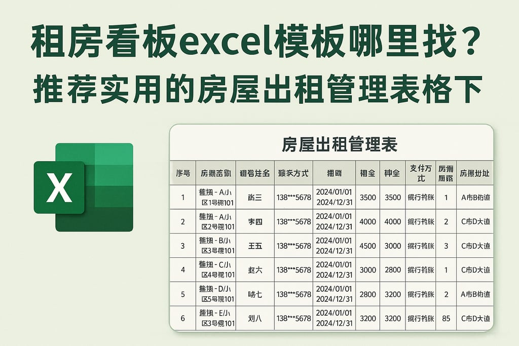 租房看板excel模板哪里找？推荐实用的房屋出租管理表格下载