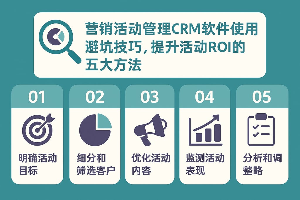 营销活动管理CRM软件使用避坑技巧，提升活动ROI的五大方法