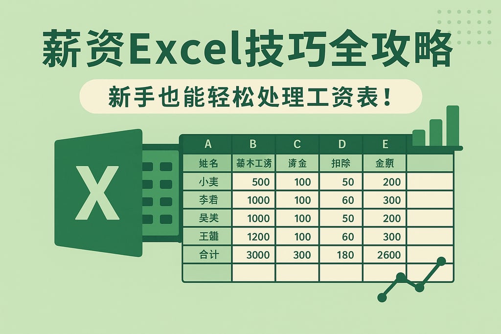 薪资excel技巧全攻略，新手也能轻松处理工资表！