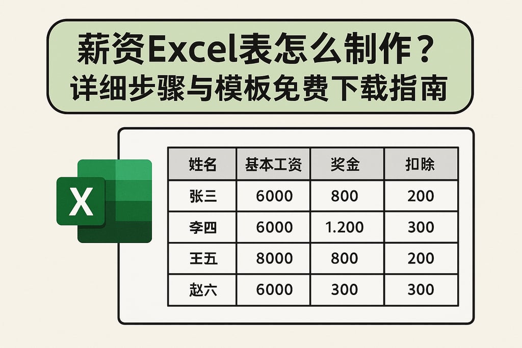薪资excel自营怎么制作？详细步骤与模板免费下载指南