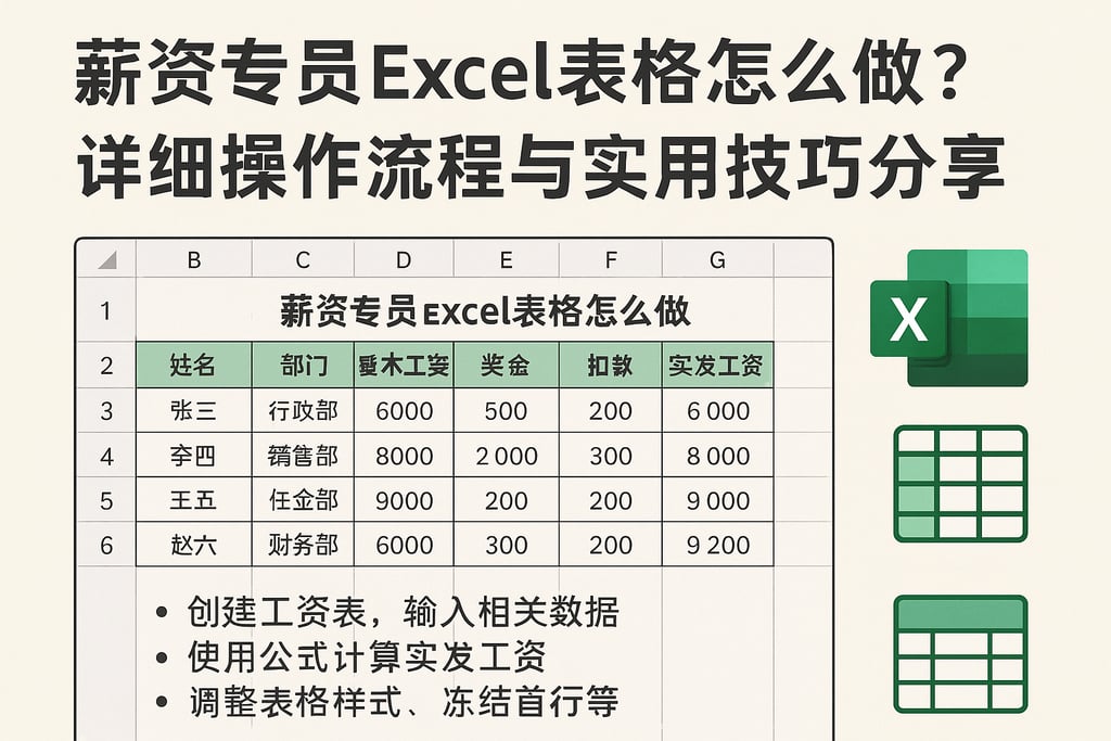 薪资专员excel表格怎么做？详细操作流程与实用技巧分享