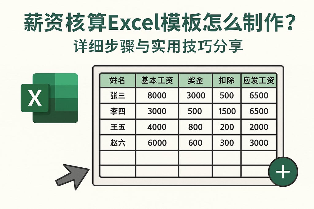 薪资核算excel模板怎么制作？详细步骤与实用技巧分享