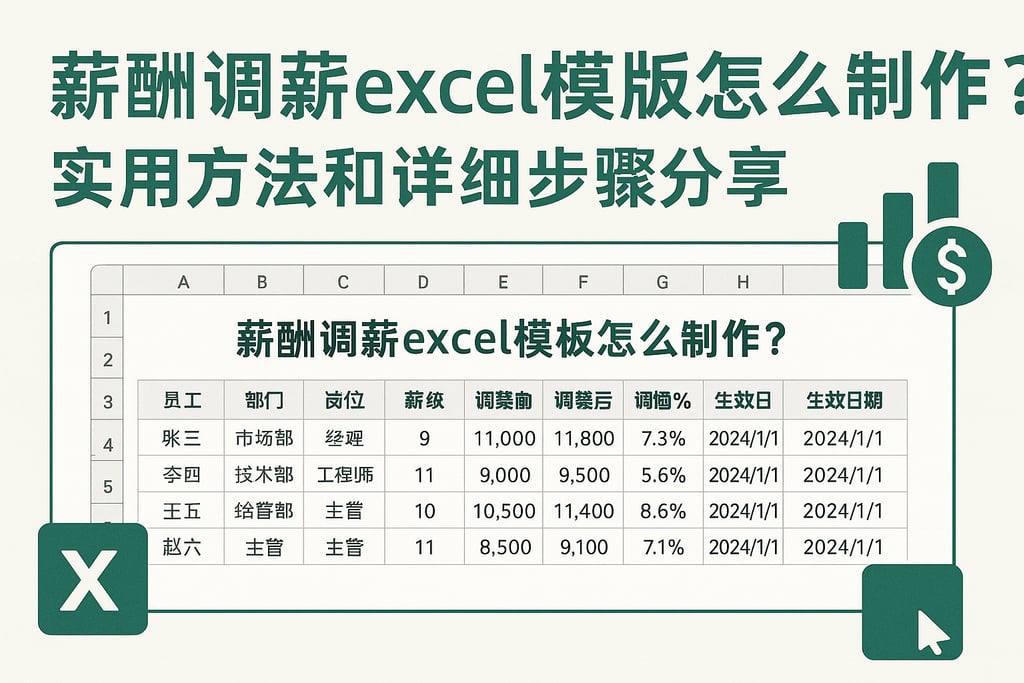 薪酬调薪excel模板怎么制作？实用方法和详细步骤分享