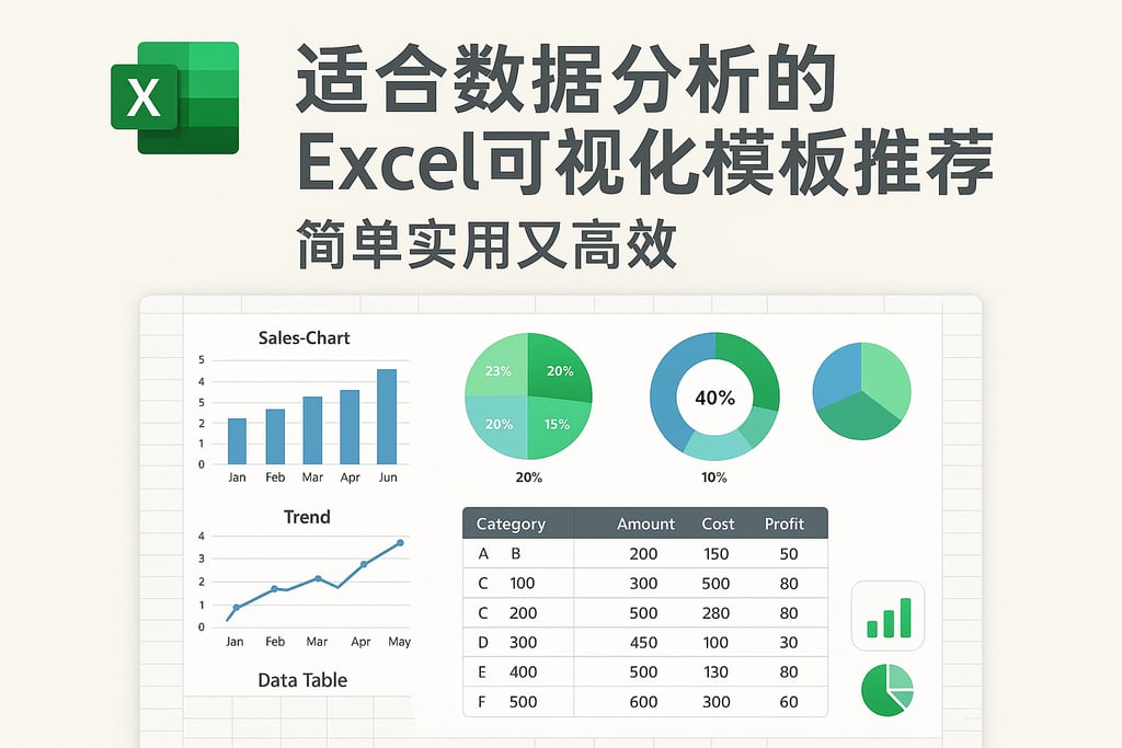 适合数据分析的excel可视化模版推荐，简单实用又高效