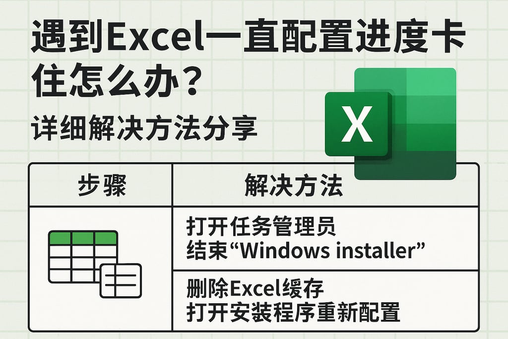 遇到excel一直配置进度卡住怎么办？详细解决方法分享