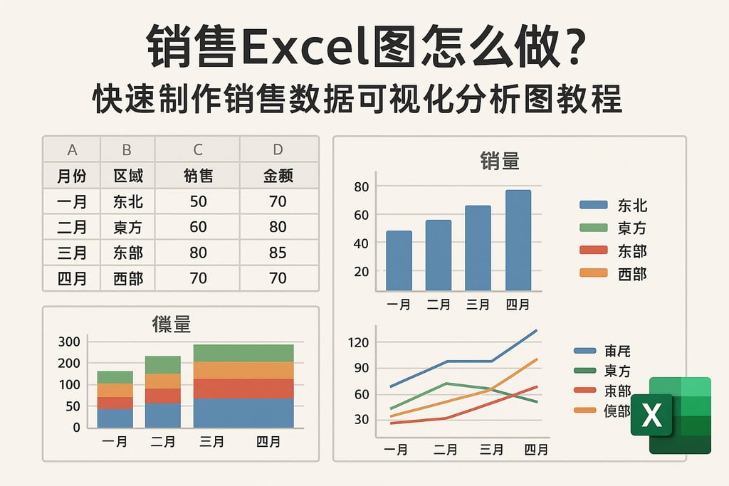销售excel图怎么做？快速制作销售数据可视化分析图教程