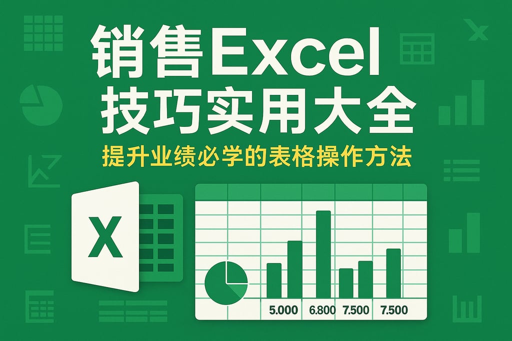销售excel技巧实用大全：提升业绩必学的表格操作方法