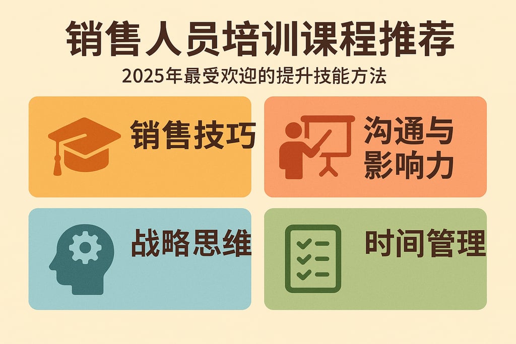 销售人员培训课程推荐，2025年最受欢迎的提升技能方法