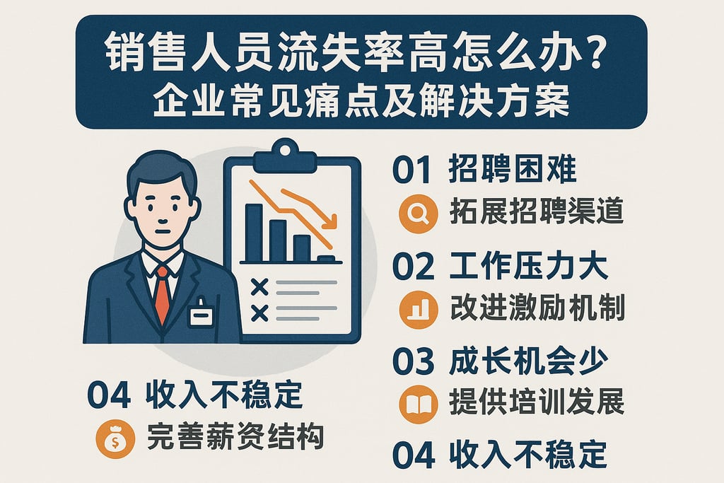 销售人员流失率高怎么办？企业常见痛点及解决方案盘点
