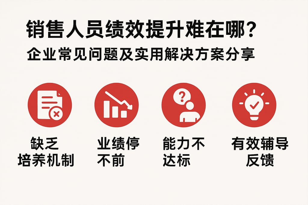销售人员绩效提升难在哪？企业常见问题及实用解决方案分享