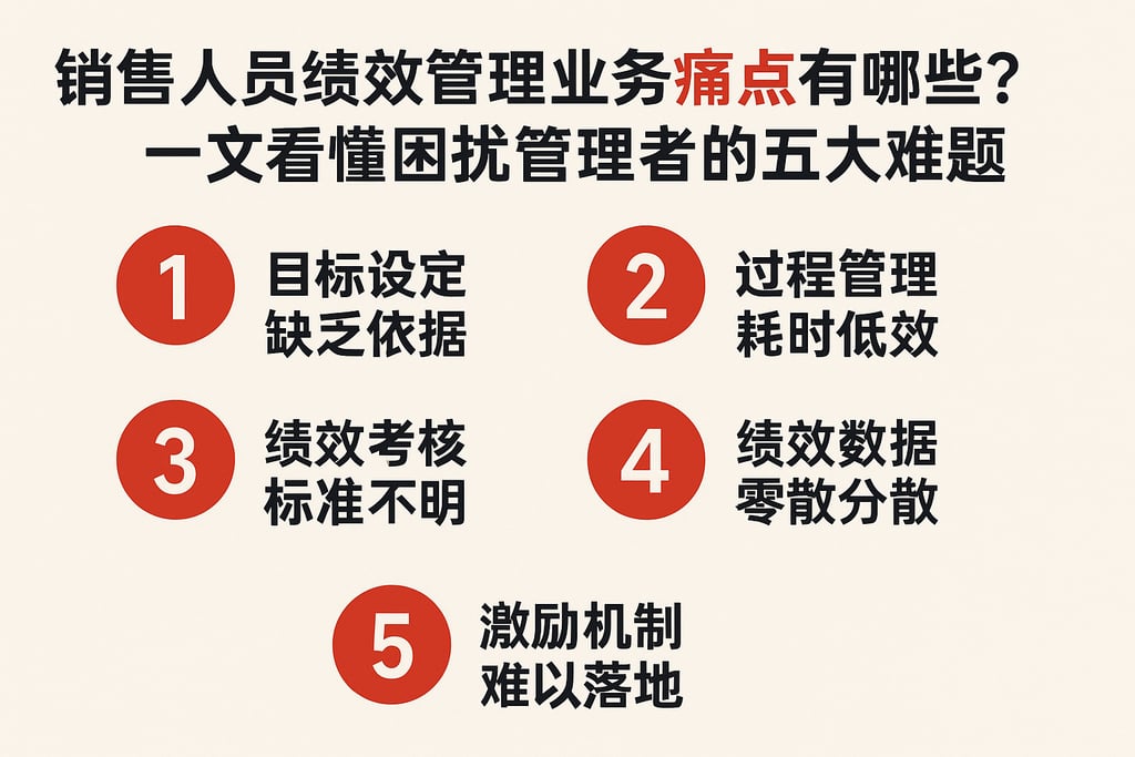销售人员绩效管理业务痛点有哪些？一文看懂困扰管理者的五大难题