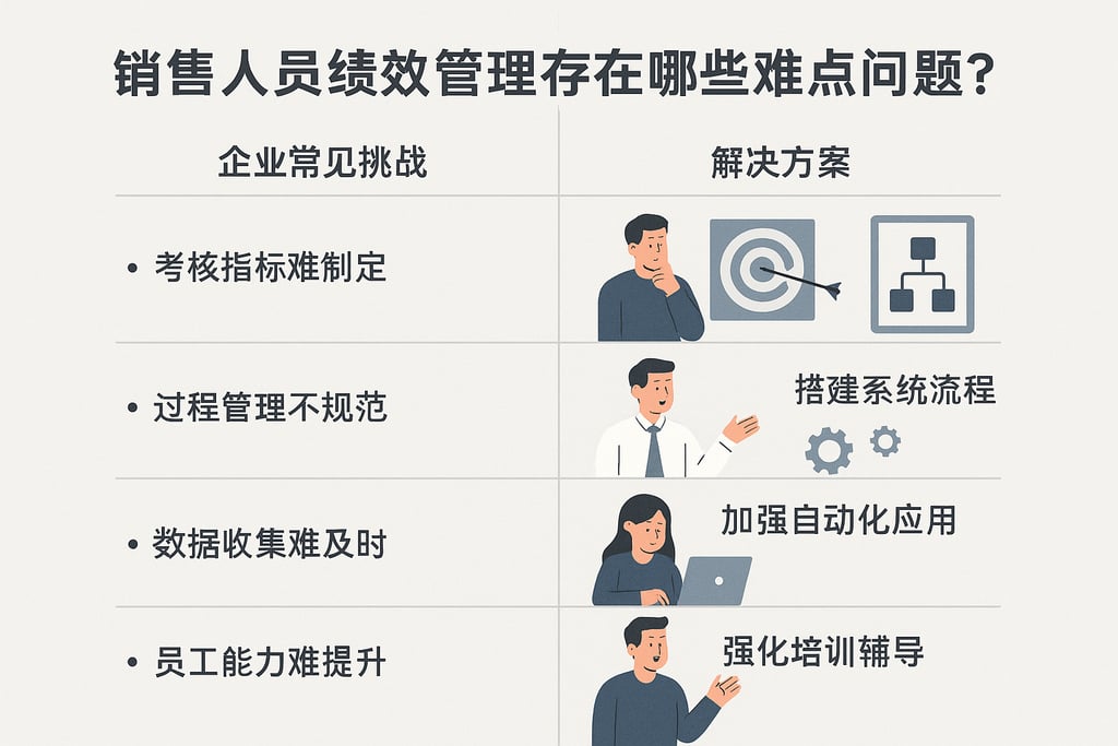 销售人员绩效管理存在哪些难点问题？企业常见挑战与解决方案
