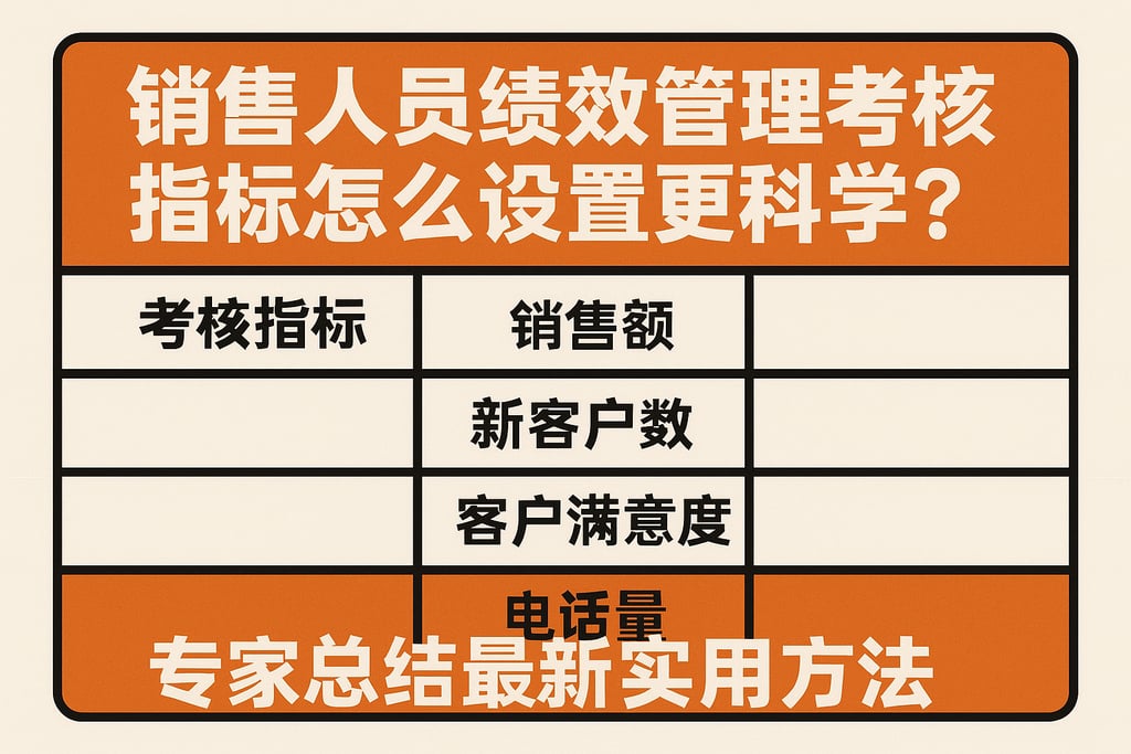 销售人员绩效管理考核指标怎么设置更科学？专家总结最新实用方法
