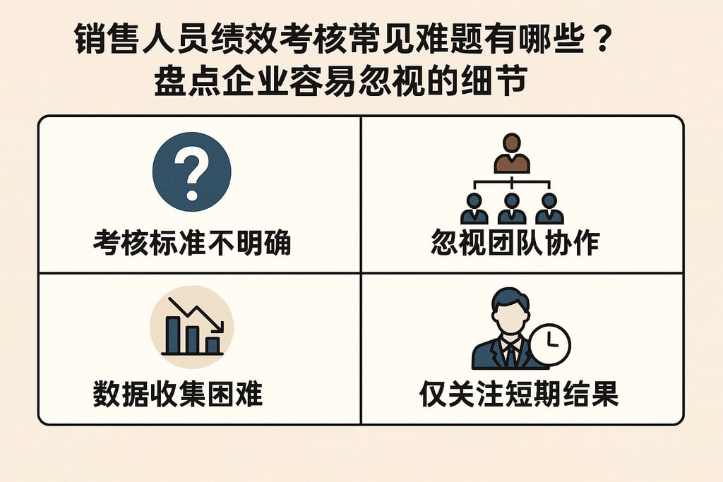 销售人员绩效考核常见难题有哪些？盘点企业容易忽视的细节