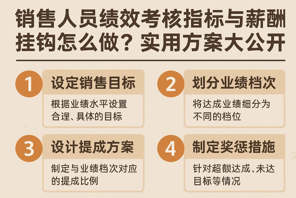 销售人员绩效考核指标与薪酬挂钩怎么做？实用方案大公开
