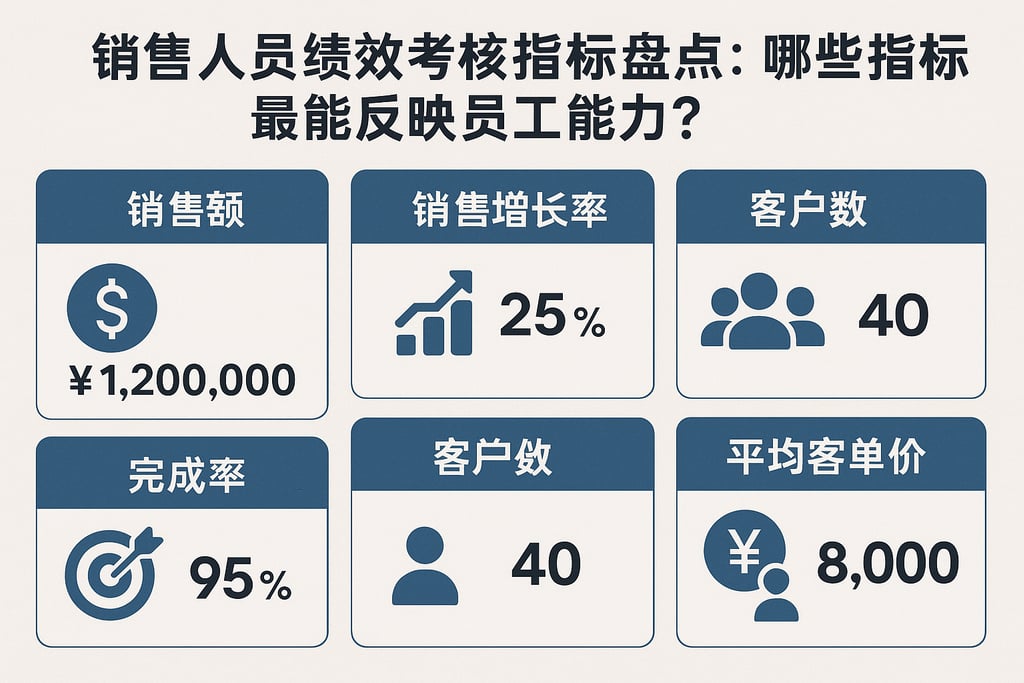 销售人员绩效考核指标盘点：哪些指标最能反映员工能力？