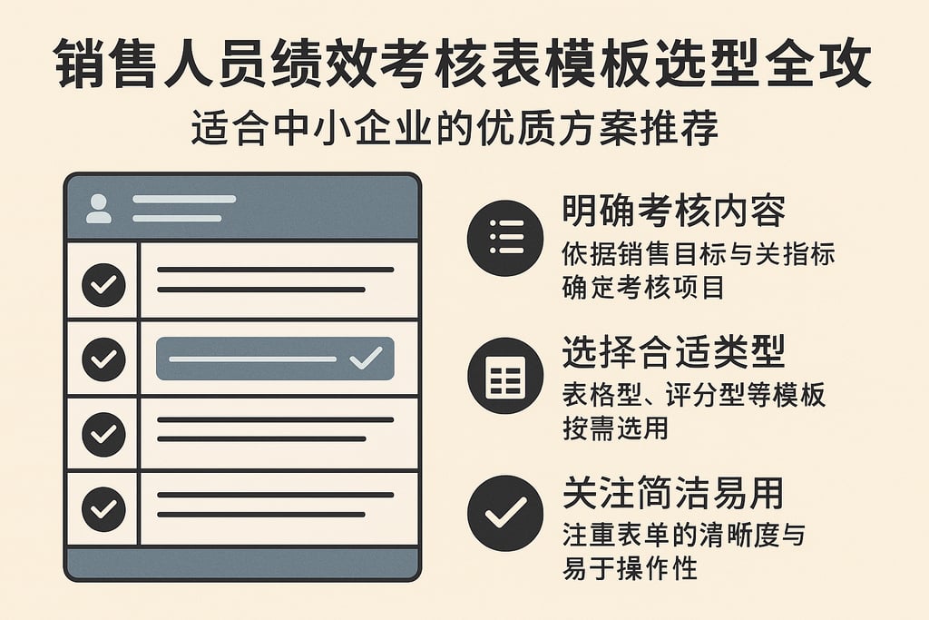 销售人员绩效考核表模板选型全攻略，适合中小企业的优质方案推荐