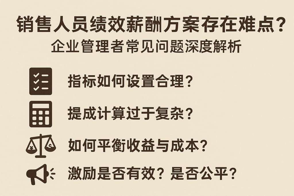 销售人员绩效薪酬方案存在哪些难点？企业管理者常见问题深度解析