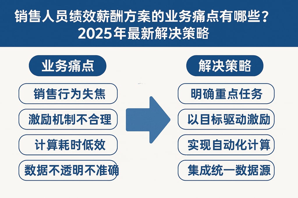 销售人员绩效薪酬方案的业务痛点有哪些？2025年最新解决策略