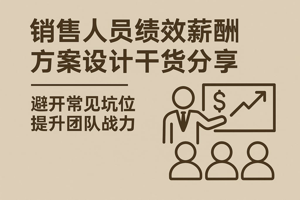 销售人员绩效薪酬方案设计干货分享，避开常见坑位提升团队战力