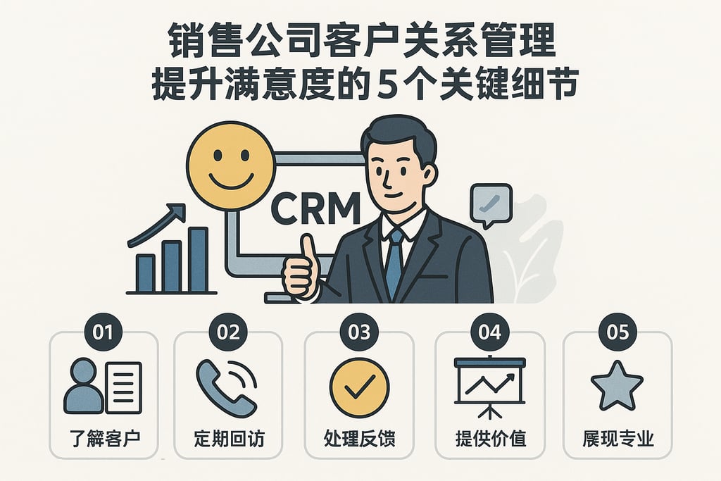 销售公司客户关系管理经验，提升满意度的5个关键细节