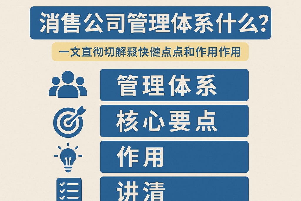 销售公司管理体系是什么？一文彻底讲清核心要点和作用